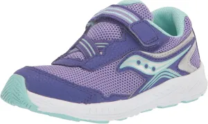 Saucony Ride 10 Jr Sneaker, Purple, 5 Wide US Unisex Little_Kid