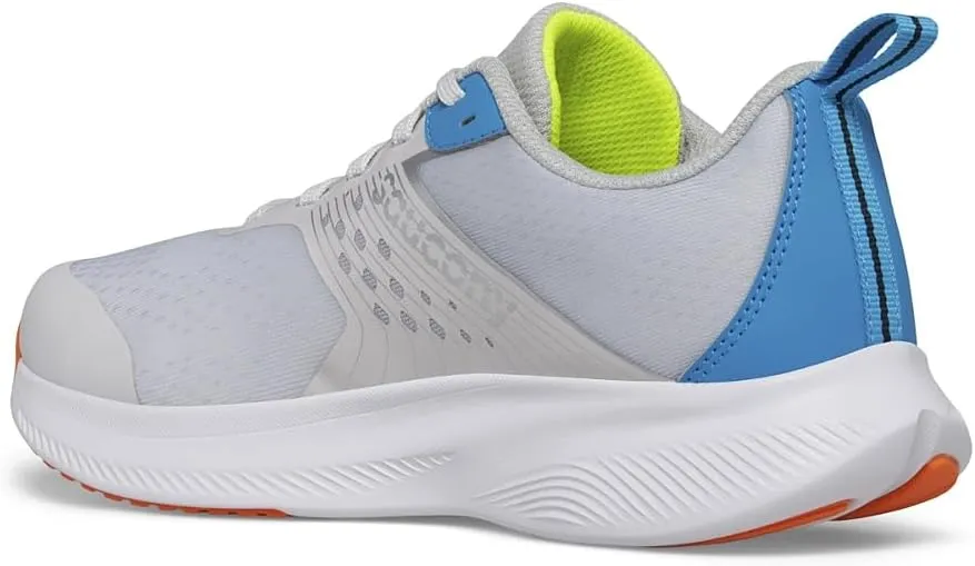 Saucony Ride Kidz Sneaker, Grey/Blue/Citron, 3 US Unisex Big Kid