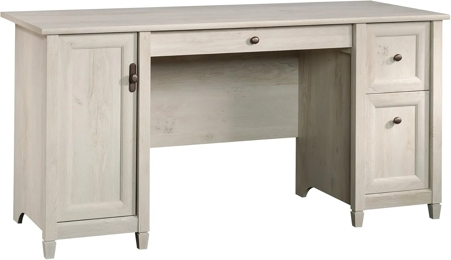 Sauder Edge Water Computer Storage Drawers, Home Office Desk, L: 59.06" x W: 23.23" x H: 29.02", Chalked Chestnut