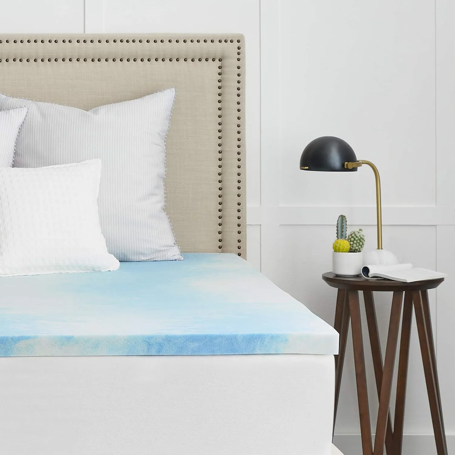 Sealy 1.5" SealyChill Gel Memory Foam Mattress Topper, Twin XL, White