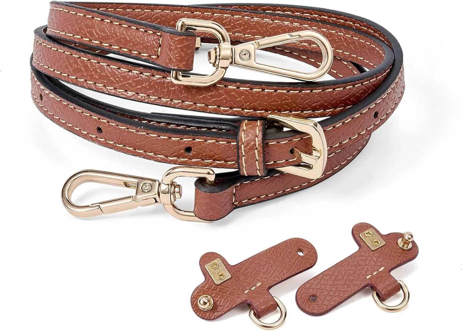 SENTEN Leather Purse Strap Replacement for Longchamp Strap Kit, Shoulder Strap Crossbody Adjustable Replacement for Women