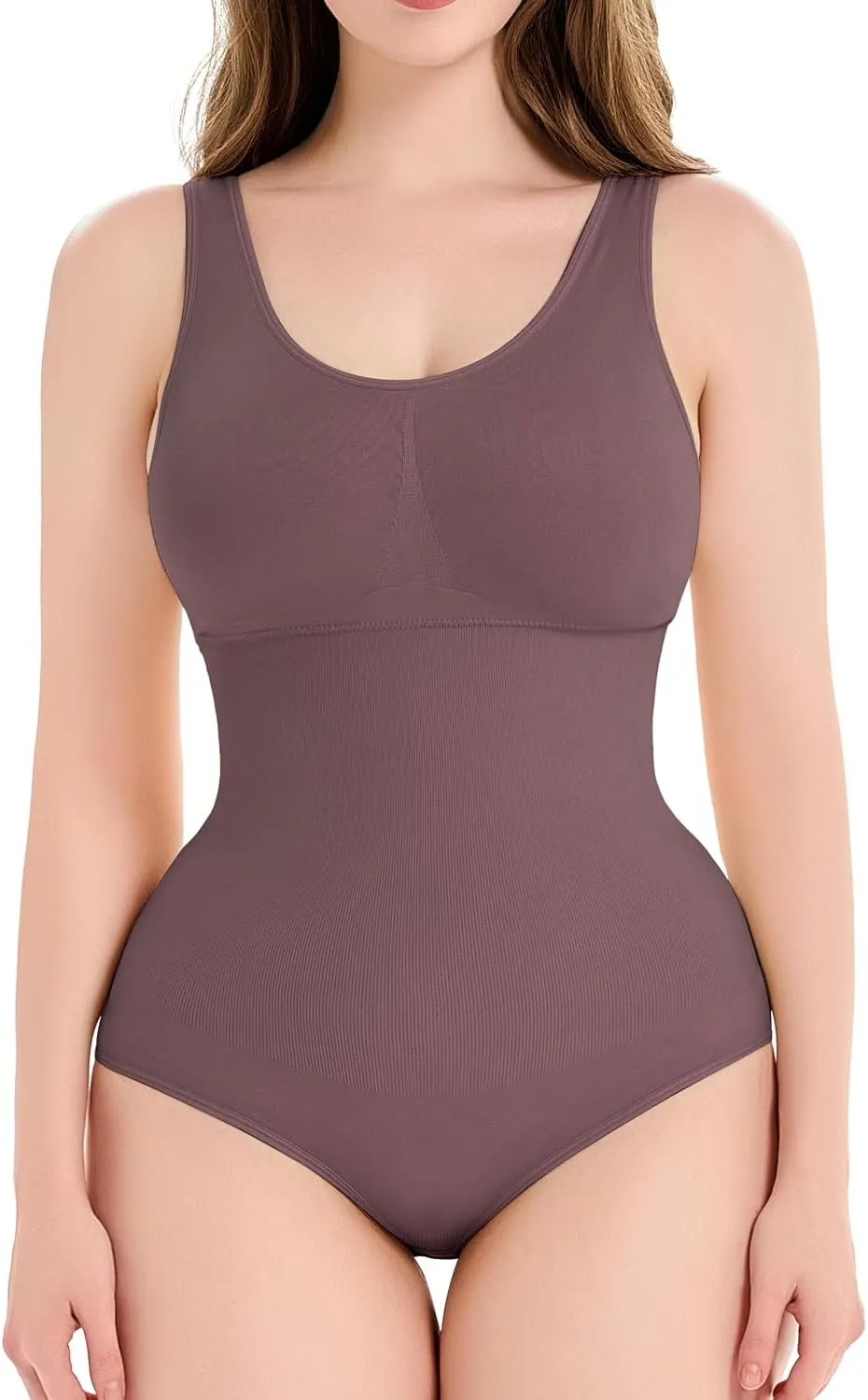 Shapewear Bodysuit For Women Sleeveless Body Shaper Ribbed Seamless Shapewear Tummy Control Tank Tops