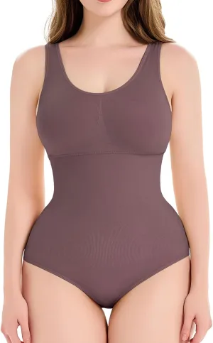 Shapewear Bodysuit For Women Sleeveless Body Shaper Ribbed Seamless Shapewear Tummy Control Tank Tops