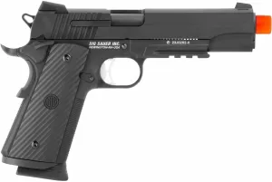 SIG SAUER Proforce 1911 Tacops CO2 Pistol | 6mm Durable Full Metal Semi-Auto Gas Blowback Airsoft Gun with Adjustable Hop-Up, 14mm CCW Threading & Tactical Rail | 320-350 FPS