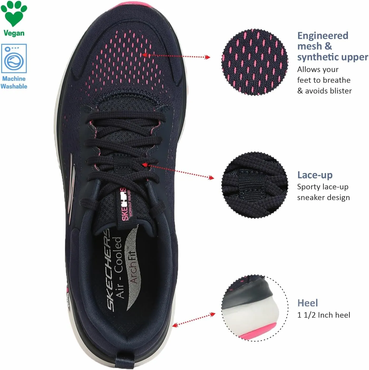 Skechers Women's Go Walk Workout Walker Outpace Sneaker