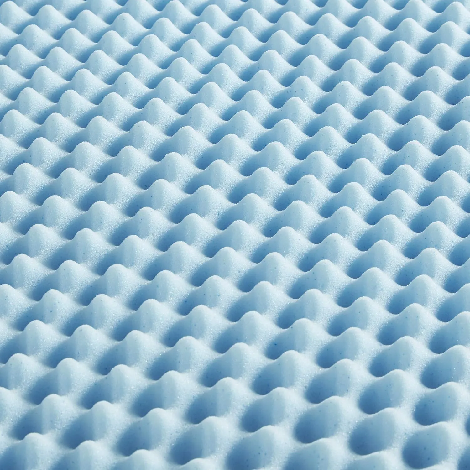 Sleep Philosophy Gel Infused Memory Foam Mattress Topper Luxurious, All Season Enhanced Bed Support, King, 1.5" Thick, Without Cover Blue