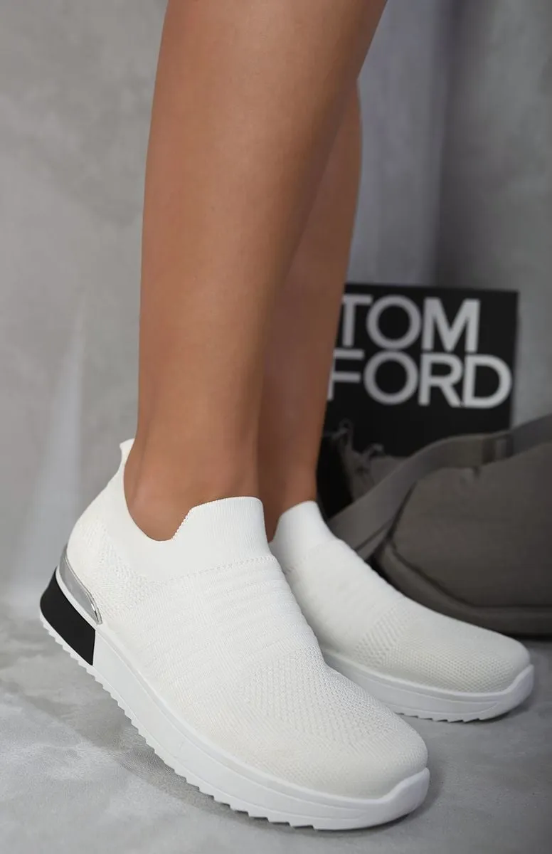 Slip On Sock Wedge Trainers