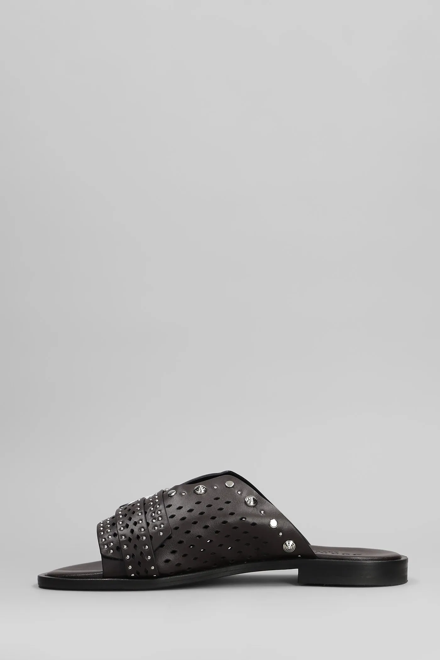 Slipper-Mule in brown leather