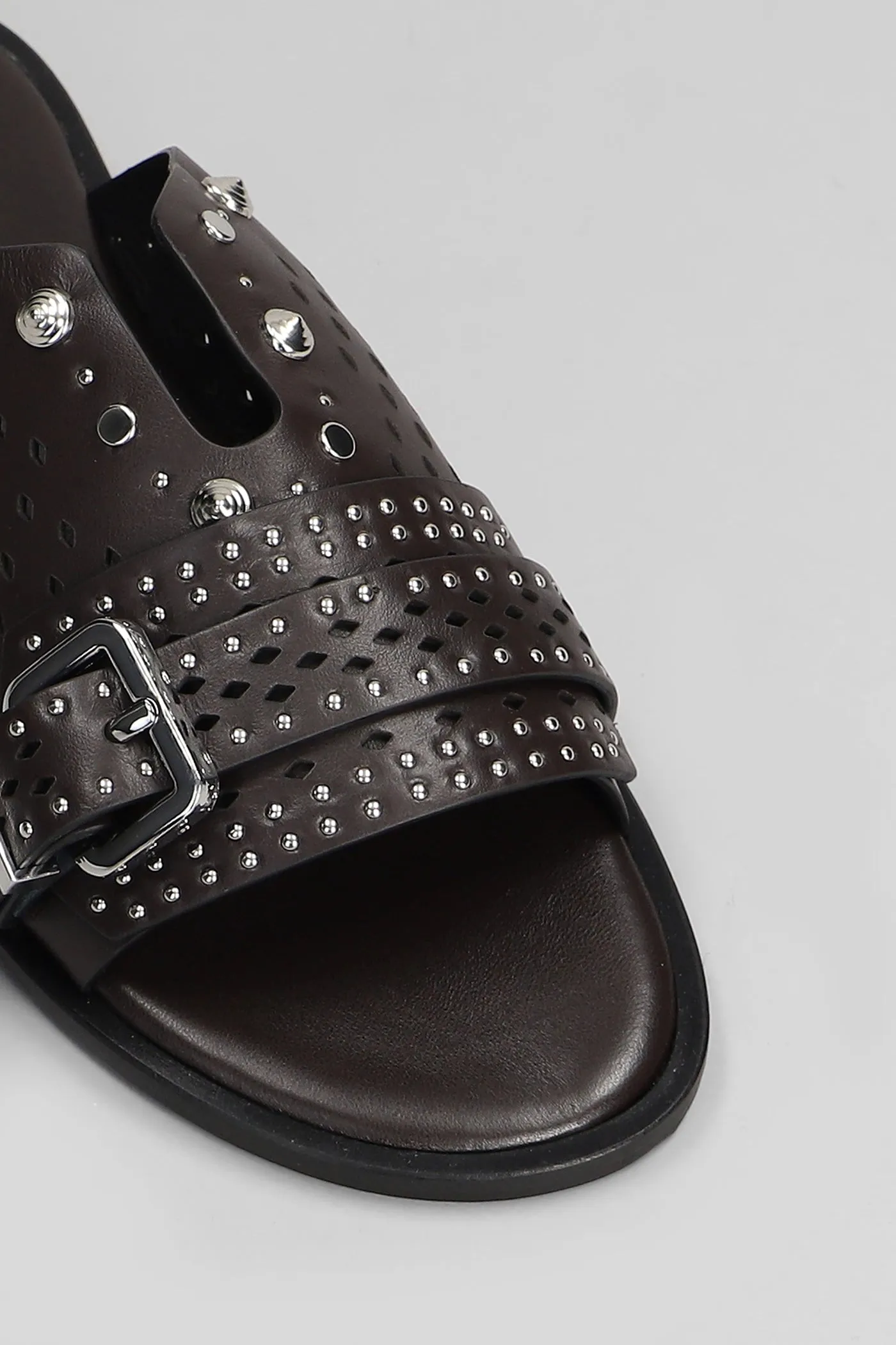 Slipper-Mule in brown leather