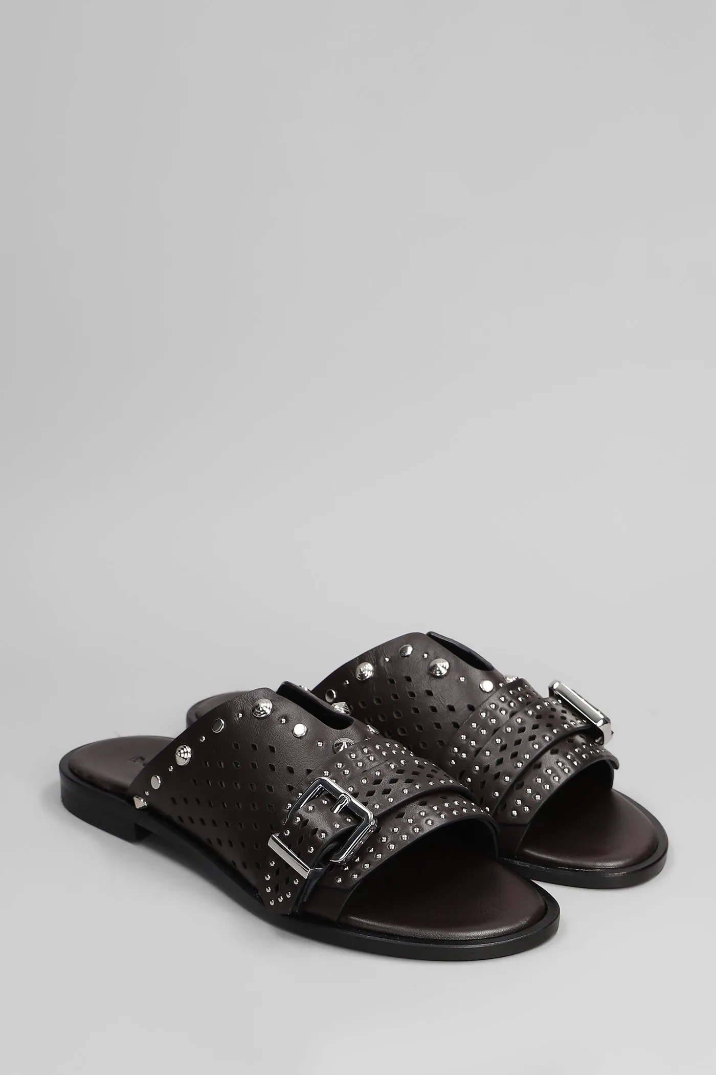 Slipper-Mule in brown leather