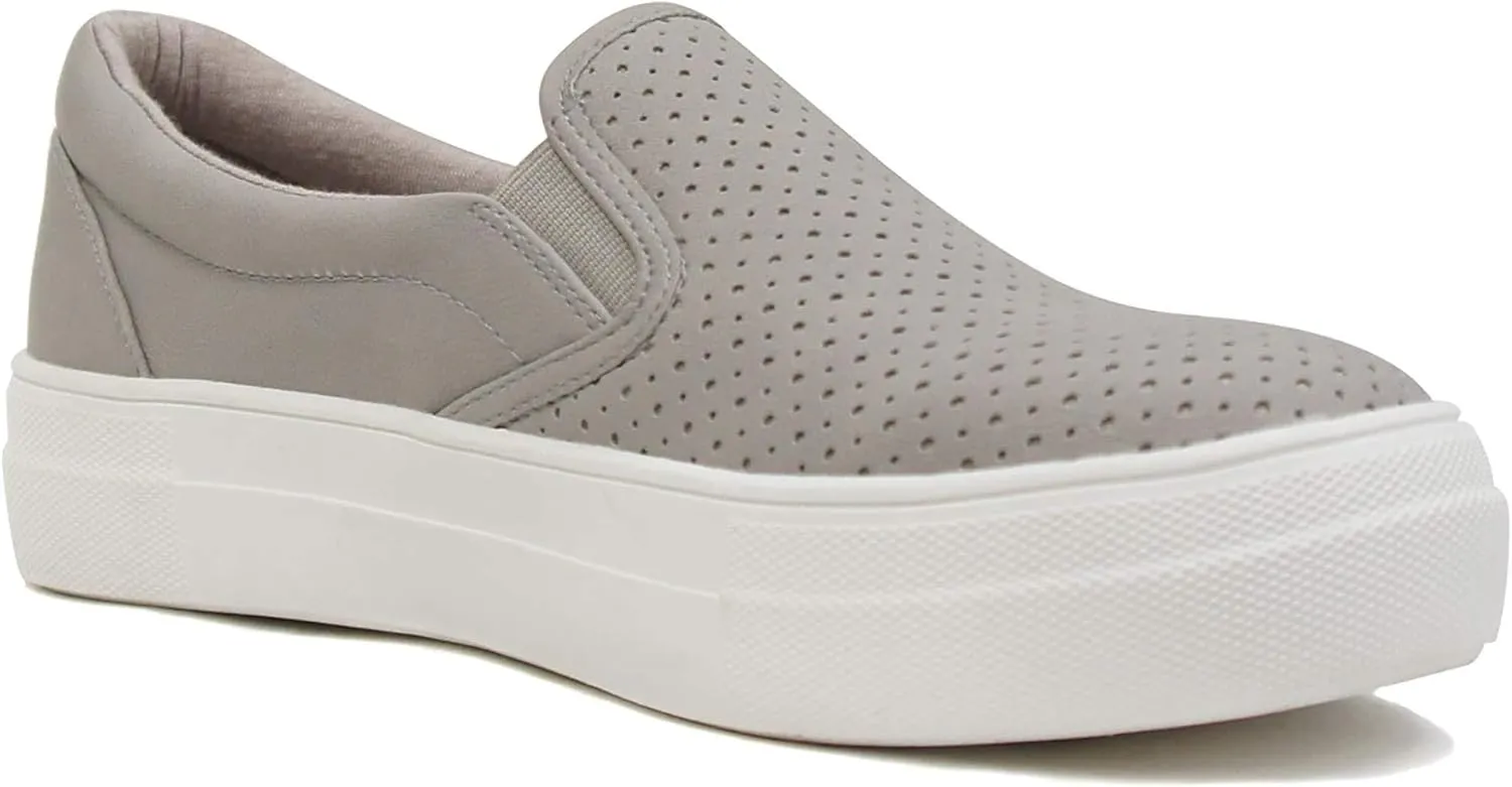 Soda Flat Women Shoes Slip On Loafers Casual Sneakers Memory Foam Insoles Hidden Platform/Flatform Round Toe Croft-G