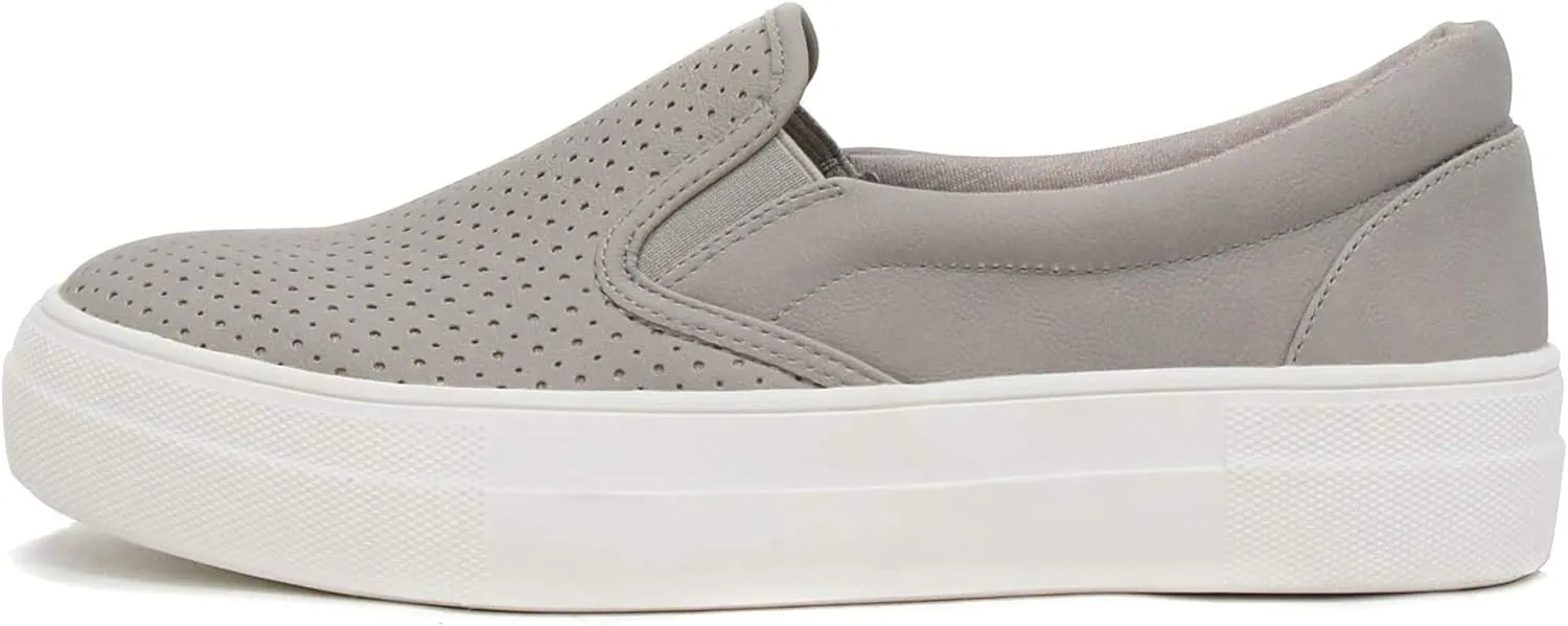 Soda Flat Women Shoes Slip On Loafers Casual Sneakers Memory Foam Insoles Hidden Platform/Flatform Round Toe Croft-G