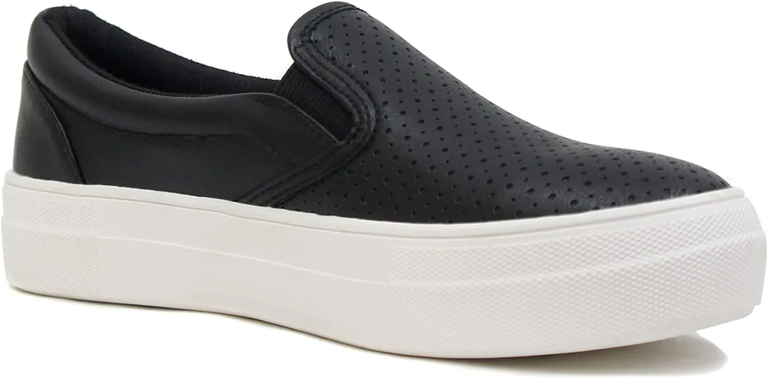 Soda Flat Women Shoes Slip On Loafers Casual Sneakers Memory Foam Insoles Hidden Platform/Flatform Round Toe Croft-G
