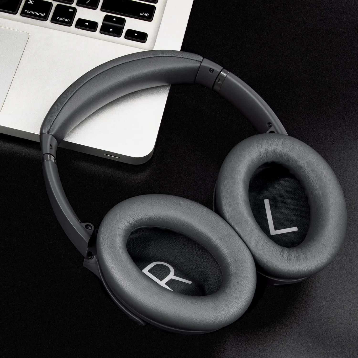 SOULWIT Earpads Replacement for Bose QuietComfort 45 (QC45)/QuietComfort SE (QC SE)/Quiet Comfort Wireless Over-Ear Headphones, Ear Pads Cushions with Softer Protein Leather - Titanium