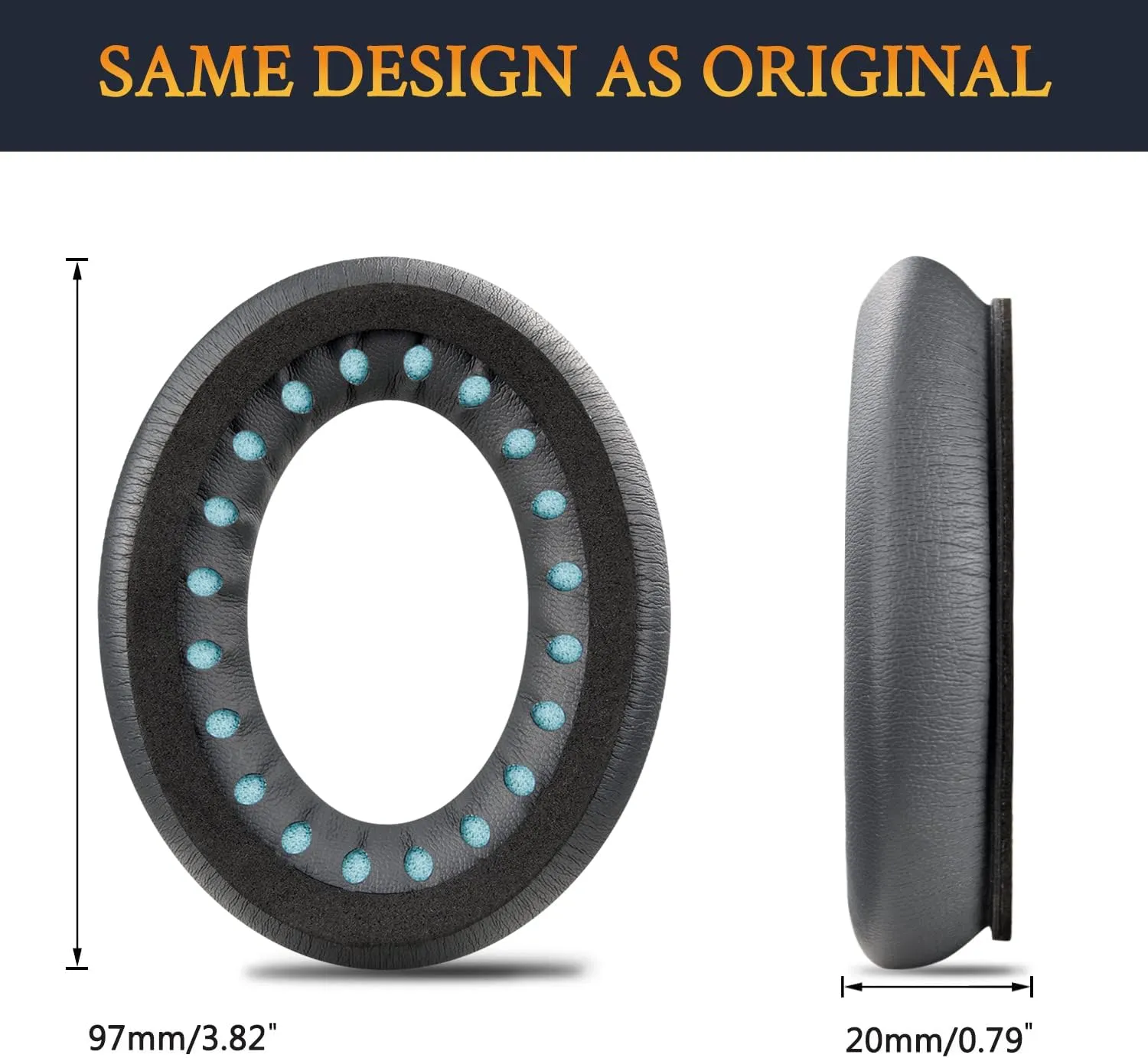 SOULWIT Earpads Replacement for Bose QuietComfort 45 (QC45)/QuietComfort SE (QC SE)/Quiet Comfort Wireless Over-Ear Headphones, Ear Pads Cushions with Softer Protein Leather - Titanium