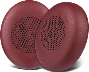 SOULWIT Earpads Replacement for Jabra Evolve2 65 (Evolve 2 65MS 65UC MS UC)/Evolve2 40 (40UC 40MS USB)/Elite 45h On-Ear Wireless Headset, Ear Pads Cushions with Softer Protein Leather - Burgundy