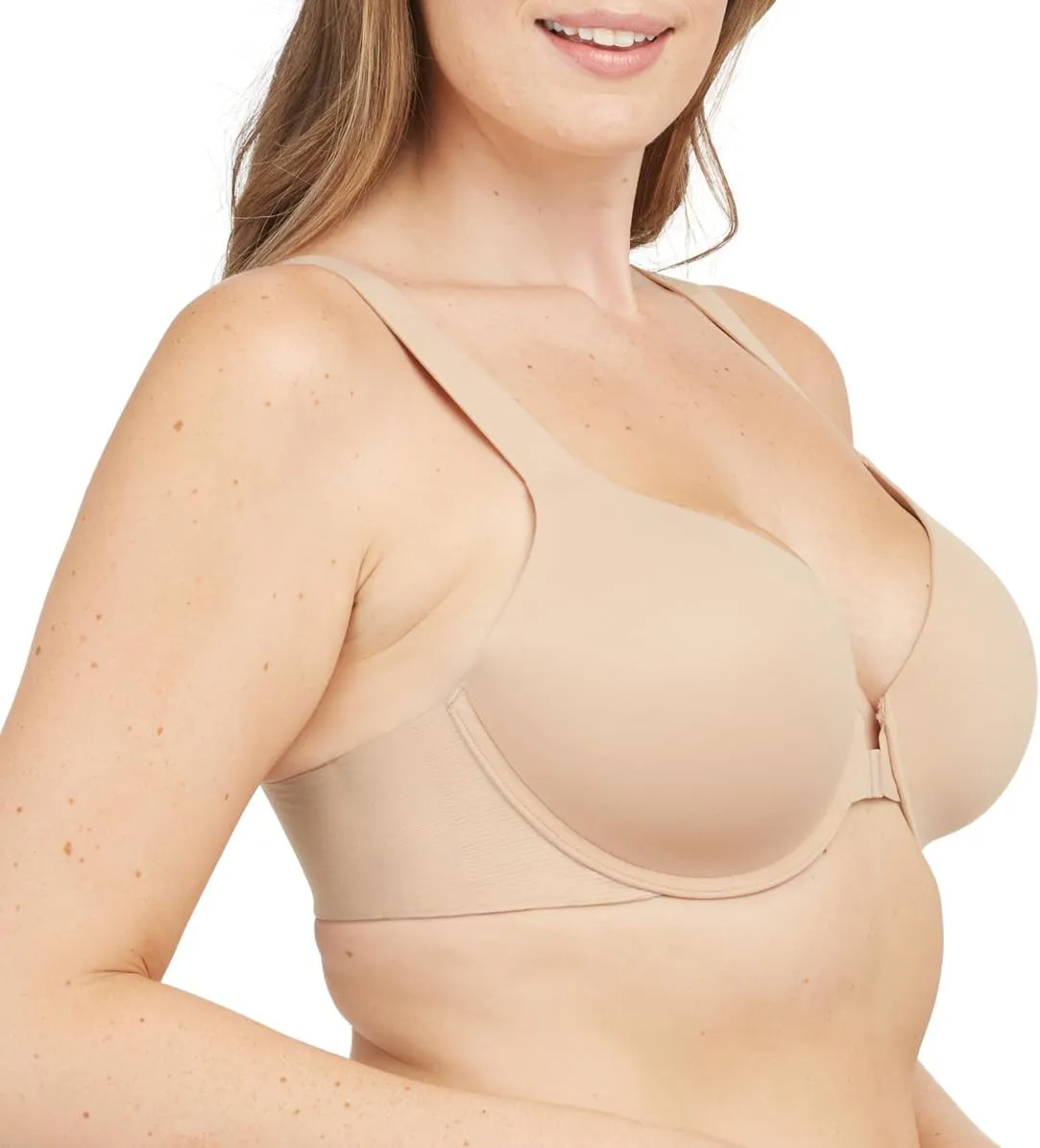 SPANXsmooth Bra-Llelujah! Lightly Lined Full Coverage - T-Shirt Bra - Front Closure - Hosiery Back - Smart Stretch Straps