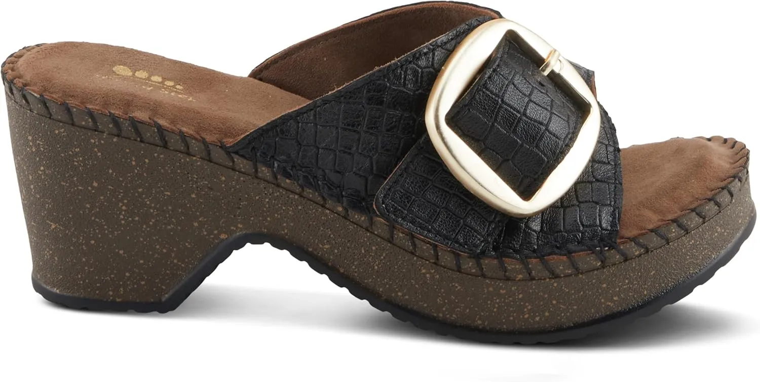 Spring Step Women's Nienna Demi Wedge Slip-On Slide Sandal