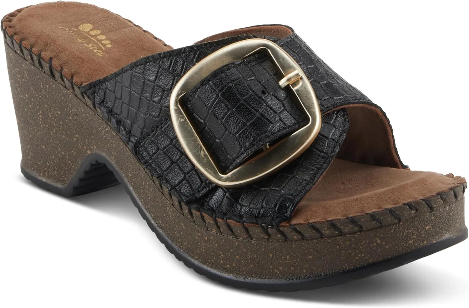 Spring Step Women's Nienna Demi Wedge Slip-On Slide Sandal