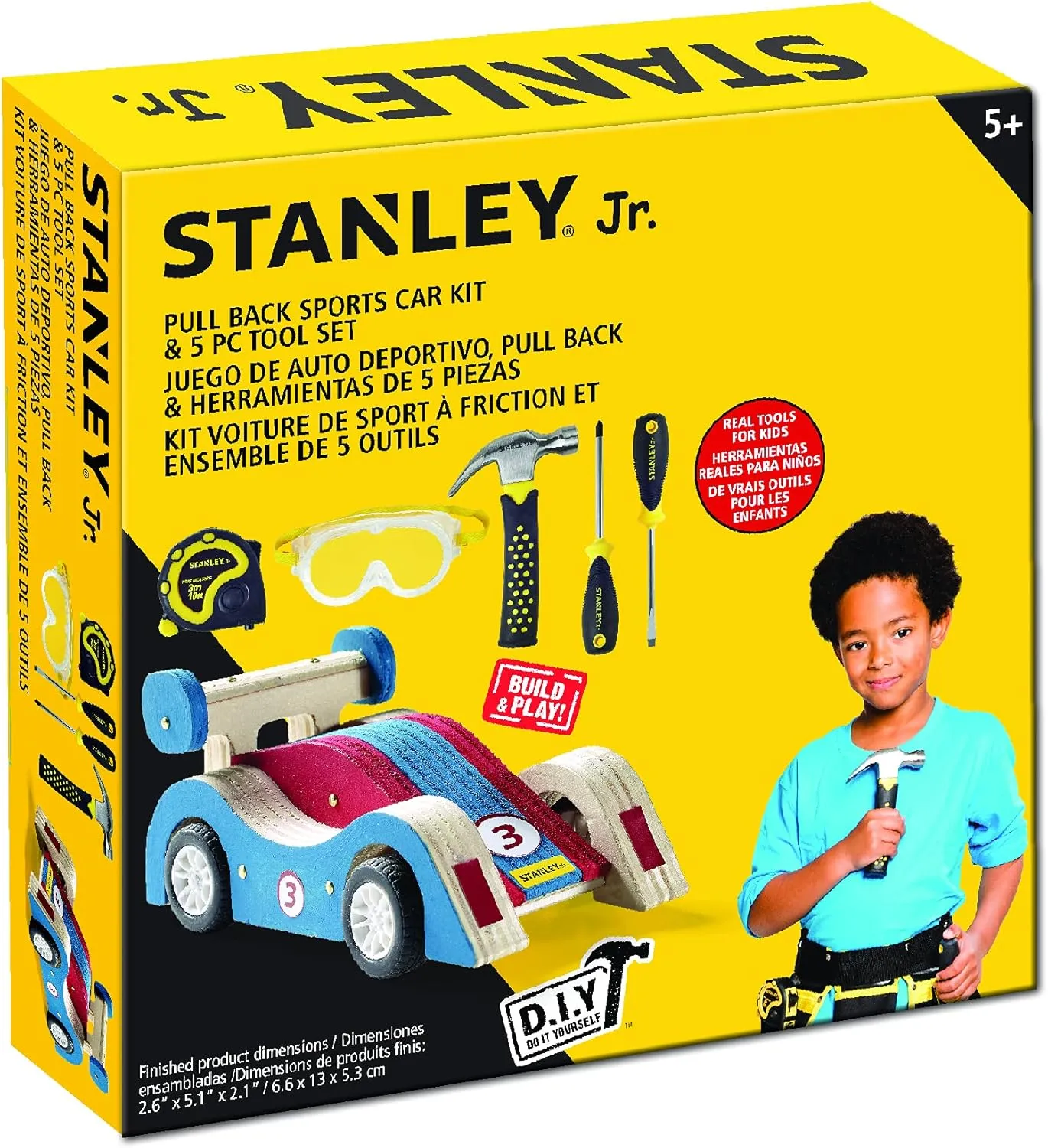 STANLEY Jr. Pull Back Sports Car & 5 PC Toolset