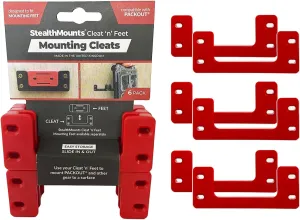 StealthMounts Mounting Cleats for Milwaukee Packout (6 Pack) Red | Mounting Cleats for Milwaukee Packout | Made in the UK