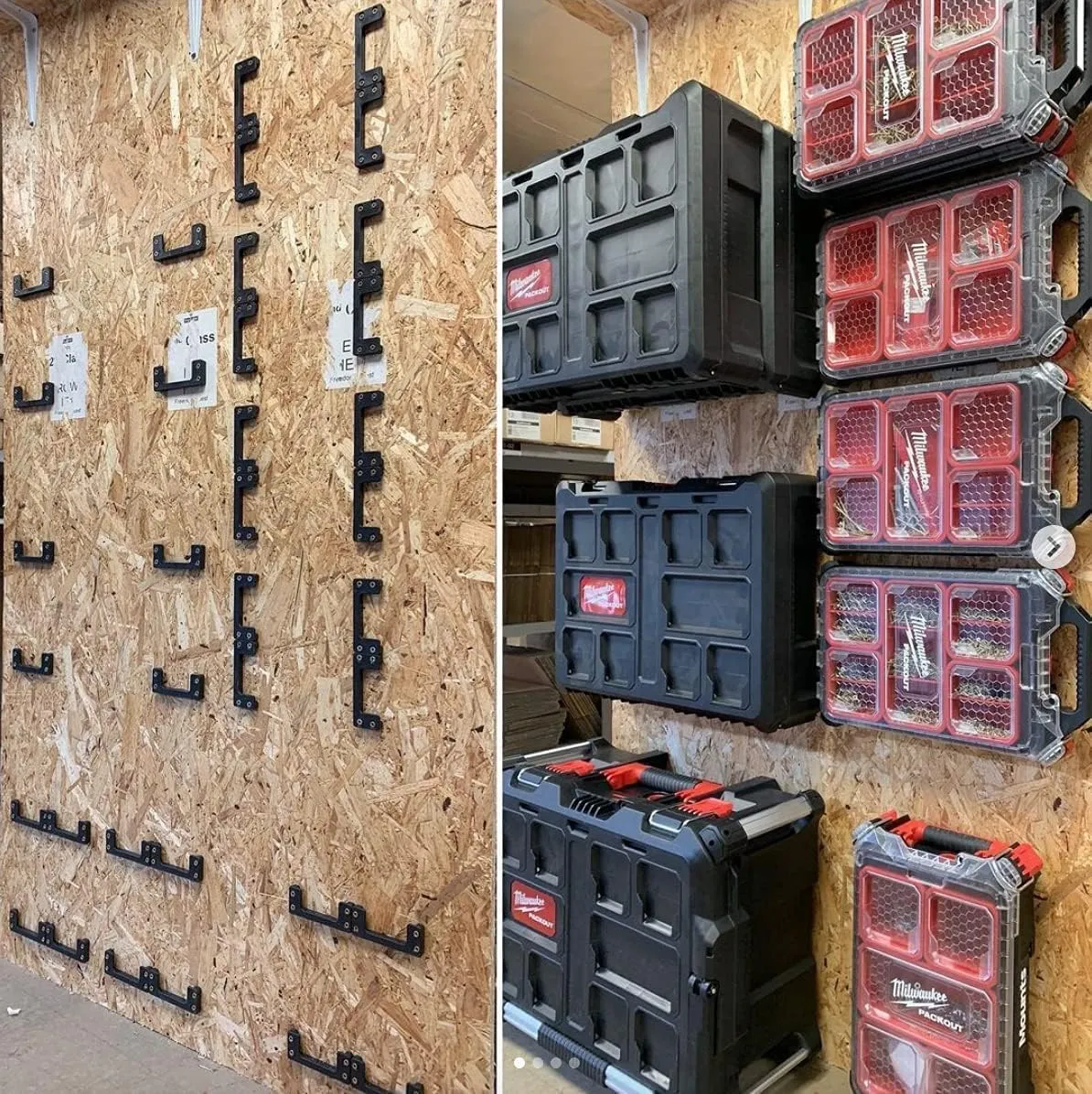 StealthMounts Mounting Cleats for Milwaukee Packout (6 Pack) Red | Mounting Cleats for Milwaukee Packout | Made in the UK