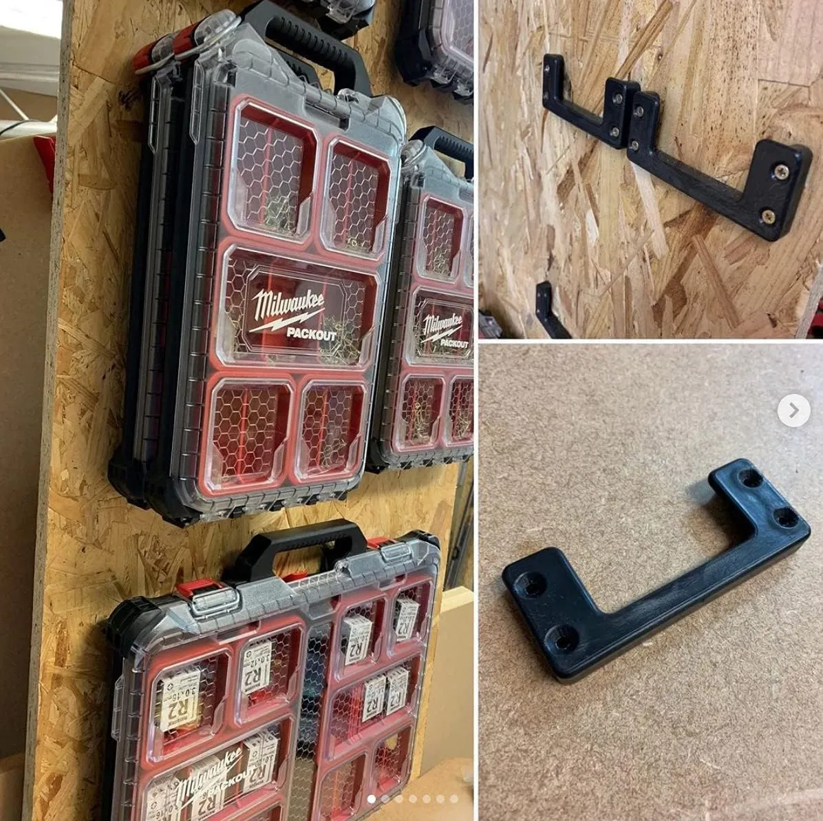 StealthMounts Mounting Cleats for Milwaukee Packout (6 Pack) Red | Mounting Cleats for Milwaukee Packout | Made in the UK