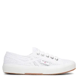 Superga white mesh sneakers