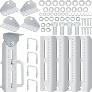 Tandefio 4 Set 8" Bunk Bracket Kit Galvanized Swivel Top Boat Trailer Parts Heavy Duty Boat Trailer Bunk Brackets with Hardware