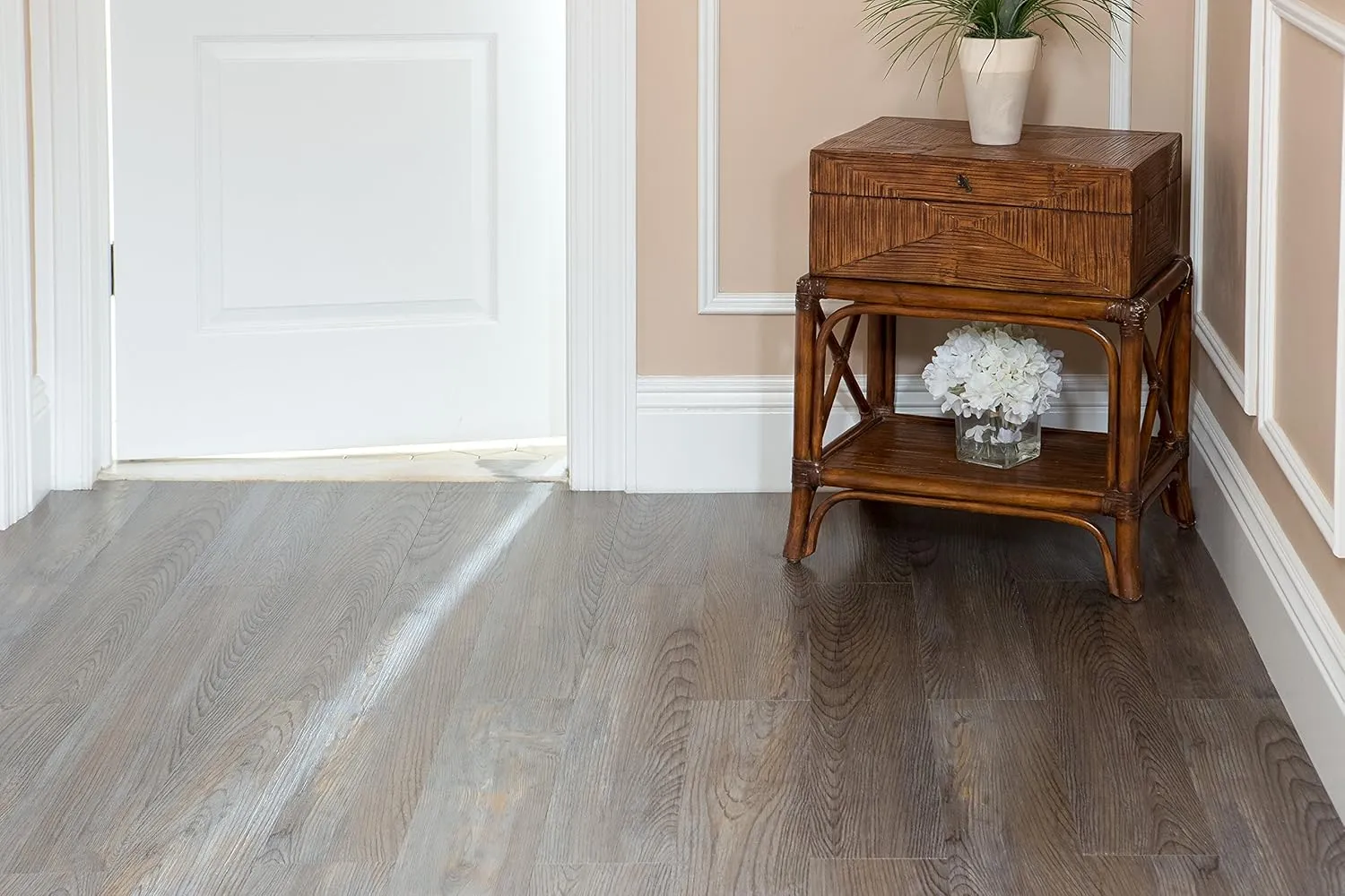 Tivoli II Self Adhesive Vinyl Floor Planks, 10 Pack - 6" x 36", Silver Spruce - Peel & Stick, DIY Flooring - Natural Wood Grain Feel for Kitchen, Dining Room & Bedrooms by Achim Home Decor