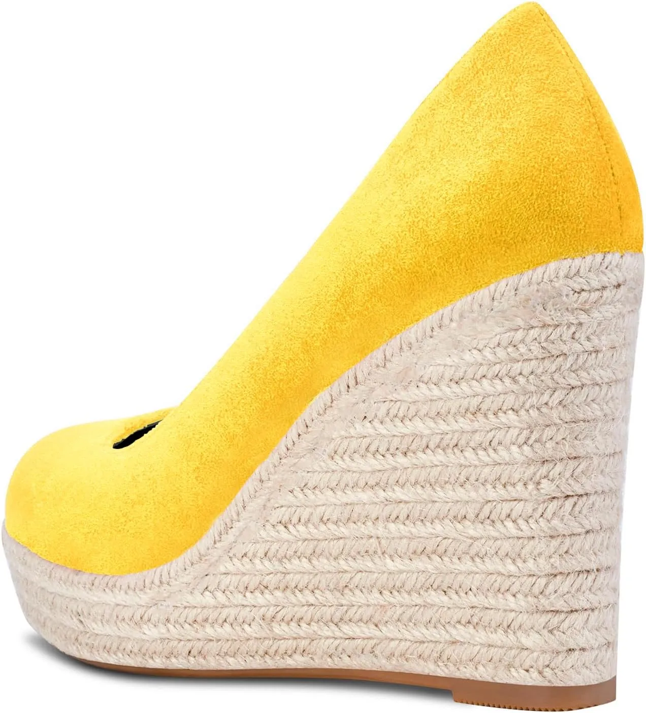 TNYNFBEB Womens Wedge Heel Close Round Toe Pumps Slip-on Prom Party Cute Basic Classic Summer 3.9 Inches Heels