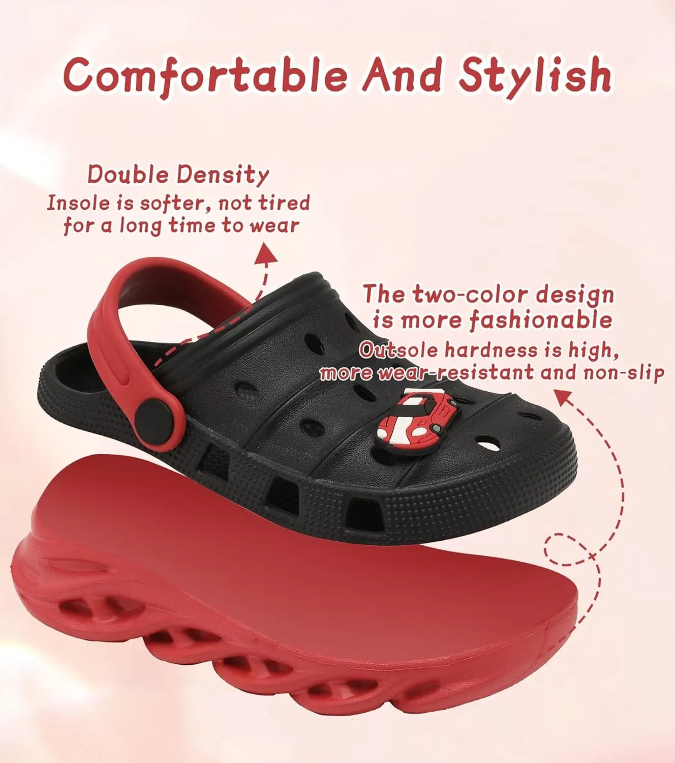 Toddler Kids Clogs Slip on Slide Sandals Slippers for Beach Pool Garden