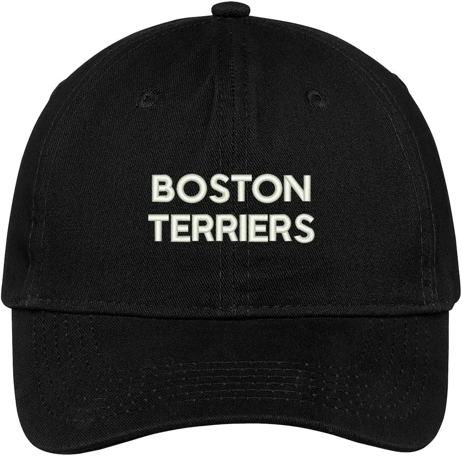 Trendy Apparel Shop Boston Terriers Dog Breed Embroidered Dad Hat Adjustable Cotton Baseball Cap