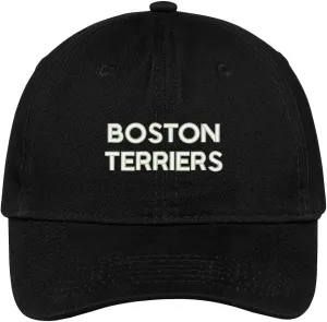 Trendy Apparel Shop Boston Terriers Dog Breed Embroidered Dad Hat Adjustable Cotton Baseball Cap