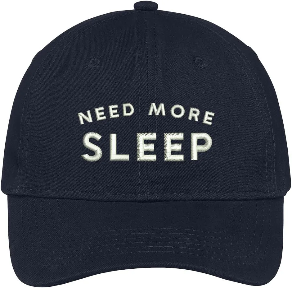 Trendy Apparel Shop Need More Sleep Embroidered Cap Premium Cotton Dad Hat