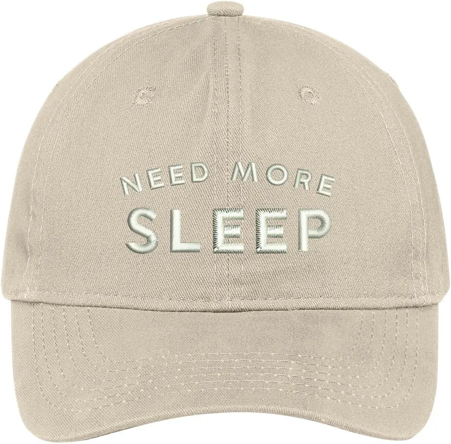 Trendy Apparel Shop Need More Sleep Embroidered Cap Premium Cotton Dad Hat