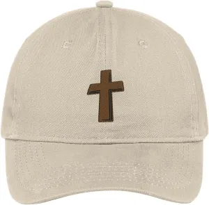 Trendy Apparel Shop Rugged Cross Embroidered Low Profile Cotton Cap Dad Hat