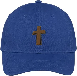 Trendy Apparel Shop Rugged Cross Embroidered Low Profile Cotton Cap Dad Hat