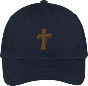 Trendy Apparel Shop Rugged Cross Embroidered Low Profile Cotton Cap Dad Hat