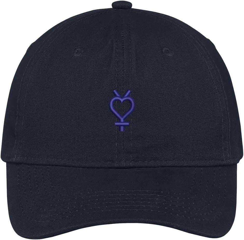 Trendy Apparel Shop Sailor Mercury Symbol Embroidered Cap Premium Cotton Dad Hat