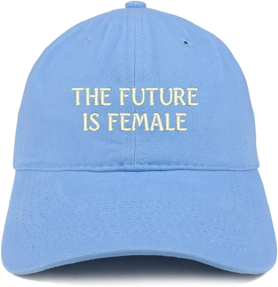 Trendy Apparel Shop The Future is Female Embroidered Low Profile Adjustable Cap Dad Hat
