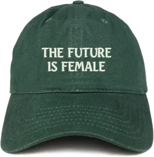Trendy Apparel Shop The Future is Female Embroidered Low Profile Adjustable Cap Dad Hat