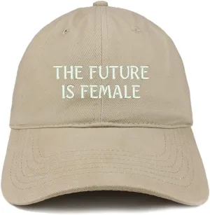 Trendy Apparel Shop The Future is Female Embroidered Low Profile Adjustable Cap Dad Hat