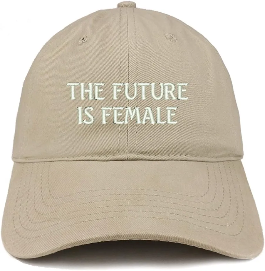 Trendy Apparel Shop The Future is Female Embroidered Low Profile Adjustable Cap Dad Hat