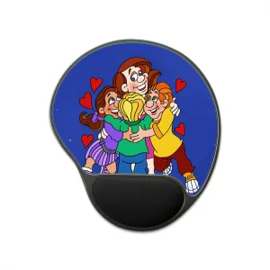 Triple Gratitude with Assorted Monsters Mouse Pad With Wrist Rest