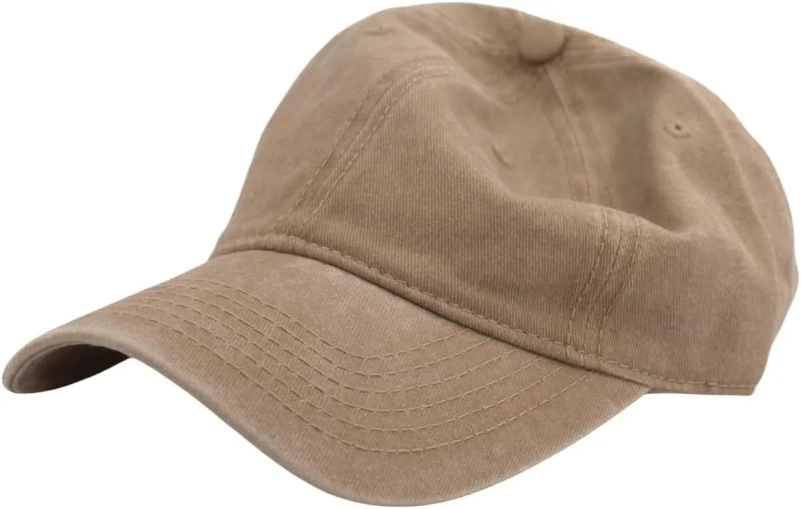 TSSGBL Vintage Cotton Washed Baseball Caps Unstructured Low Profile Adjustable Distressed Dad Hat for Men Women S-M-L-XXL