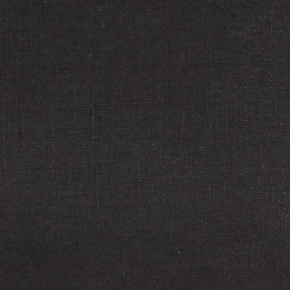 Tuscany Linen Black Throw Pillow 17x17 Square, Complete with Pillow Insert