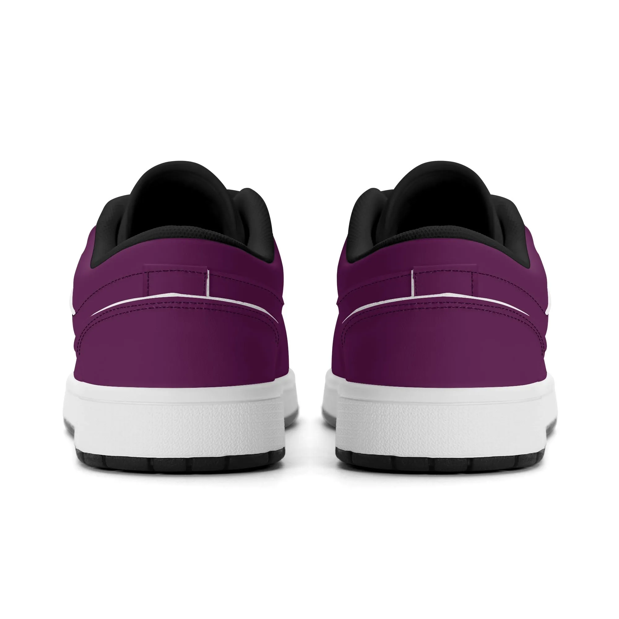 Tyrian Purple Low Top Leder Sneaker für Damen