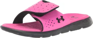 Under Armour Women's Ignite Pro Slide, (600) Rebel Pink/Black/Black, 8, US