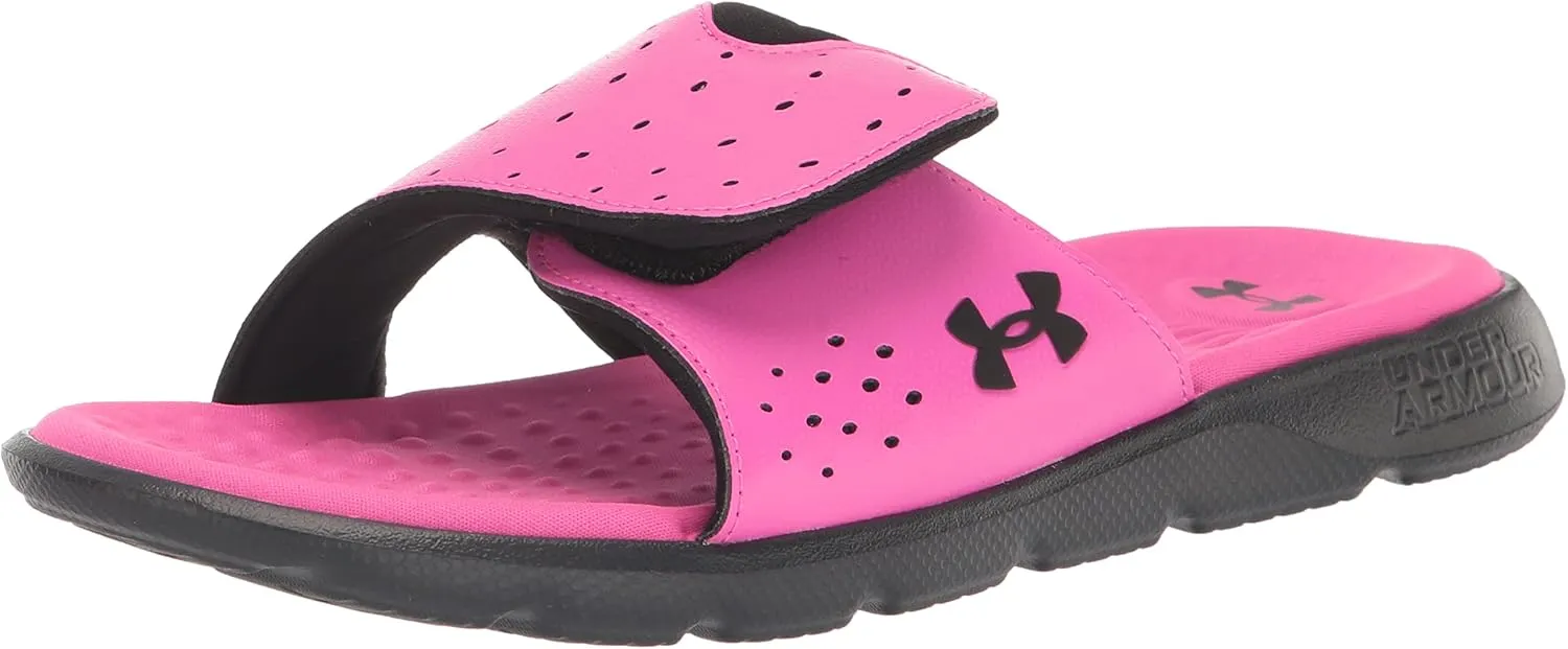 Under Armour Women's Ignite Pro Slide, (600) Rebel Pink/Black/Black, 8, US